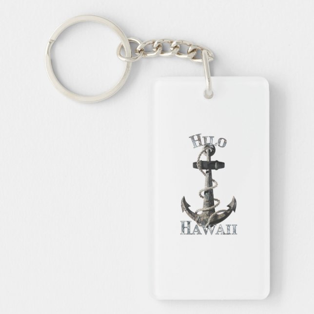 Porte-clefs Hilo Hawaii Vacation Nautical Anchor Sailing (Devant)