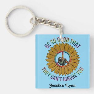 Porte-clefs Hippie de paix personnalisée Sloth