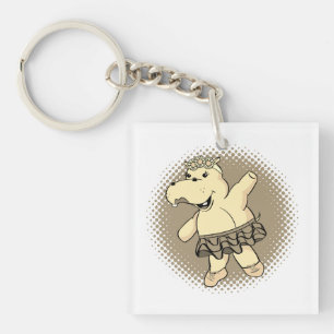 Porte-clefs Hippo Sepia Ballerina Avec Porte - clé Tutu
