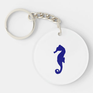 Porte-clefs Hippocampe Bleu Marine