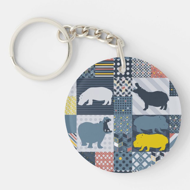 Porte-clefs Hippopotames (Devant)