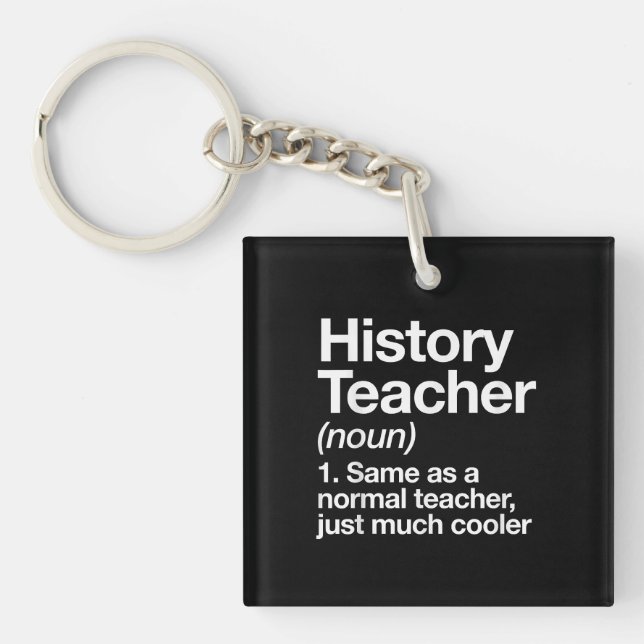 Porte-clefs Histoire Définition de l'enseignant Retour école P (Devant)