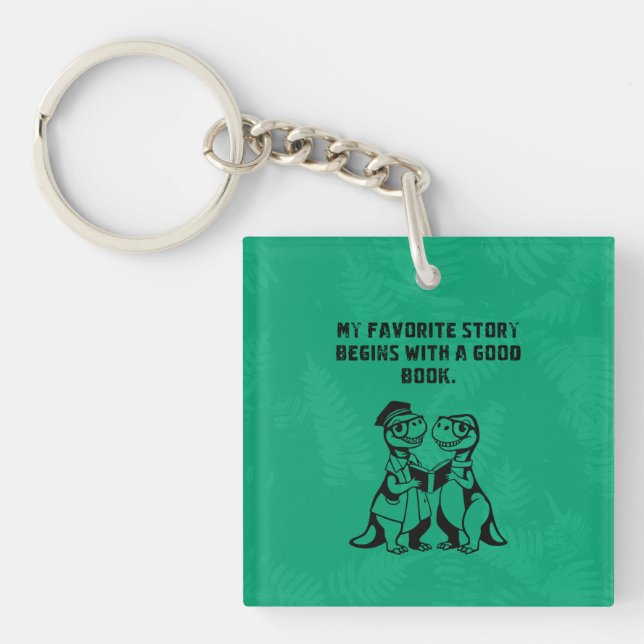 Porte-clefs Histoire préférée Conception de lecture de l'amant (Devant)