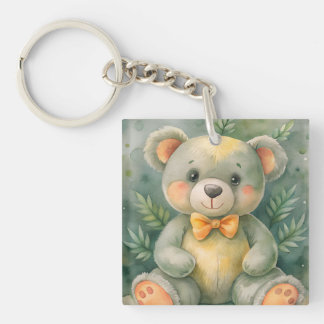 Porte-clefs Hiver bleu avec les cerfs