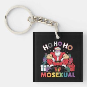 Porte-clefs Ho Ho Ho Mosexuel Gay Santa LGBT Gay Pride Noël