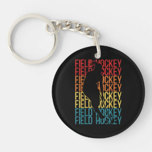 Porte-clefs Hockey sur gazon Vintage rétrograde Hockey sur gaz