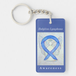 Porte-clefs Hodgkins Lymphoma Sensibilisation Ruban Angel Port