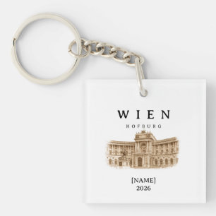Porte-clefs Hofburg de Vienne personnalisée Nom & Année