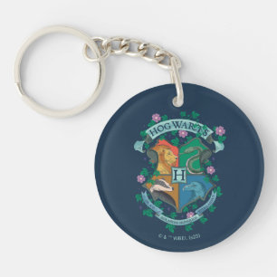 Porte-clefs HOGWARTS™ Floral Crest
