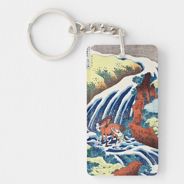 Porte-clefs Hokusai - Les chutes de lavage à cheval Yoshitsune (Devant)