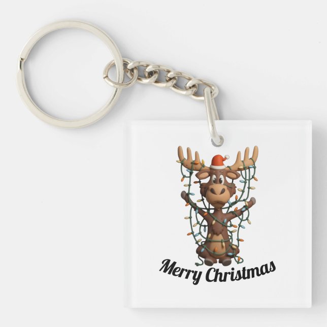 Porte-clefs Holiday Lights Moose (Devant)
