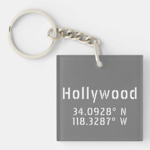 Porte-clefs Hollywood Latitude Longitude