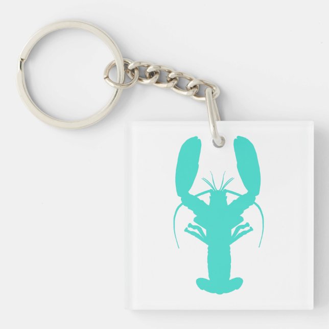 Porte-clefs Homard côtier turquoise (Devant)