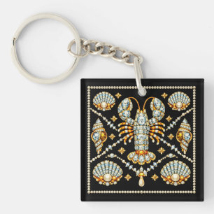 Porte-clefs Homard de Luxe Motif Bijou Diamant