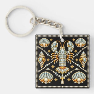 Porte-clefs Homard de Luxe Motif Bijou Diamant