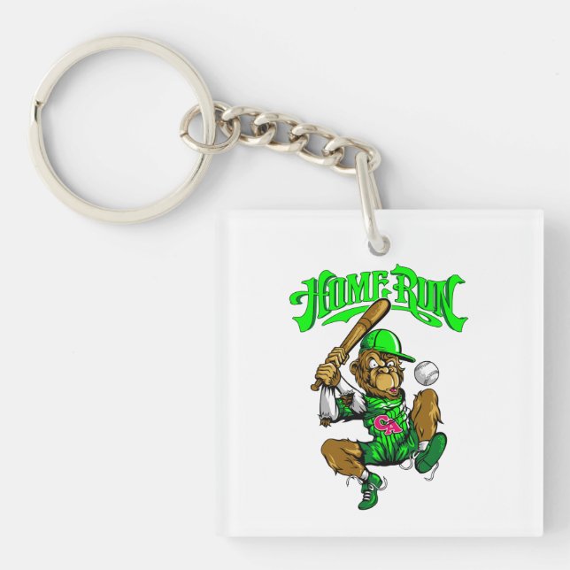 Porte-clefs Home Run Monkey Baseball -> Singe de Home Run Base (Devant)