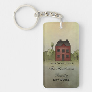 Porte-clefs Home Sweet Home Nom personnalisé Porte - clé