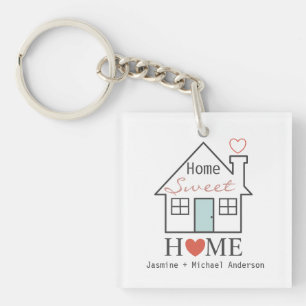 Porte-clefs Home Sweet Home personnalisée