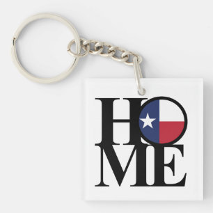Porte-clefs HOME Texas Lone Star Porte - clé petit Carré