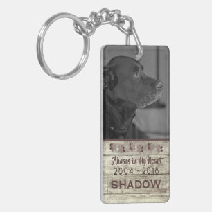 Porte-clefs Hommage commémoratif de photo d'animal familier à