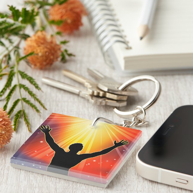 Porte-clefs Homme avec les bras levé Porte - clé (Créateur téléchargé)