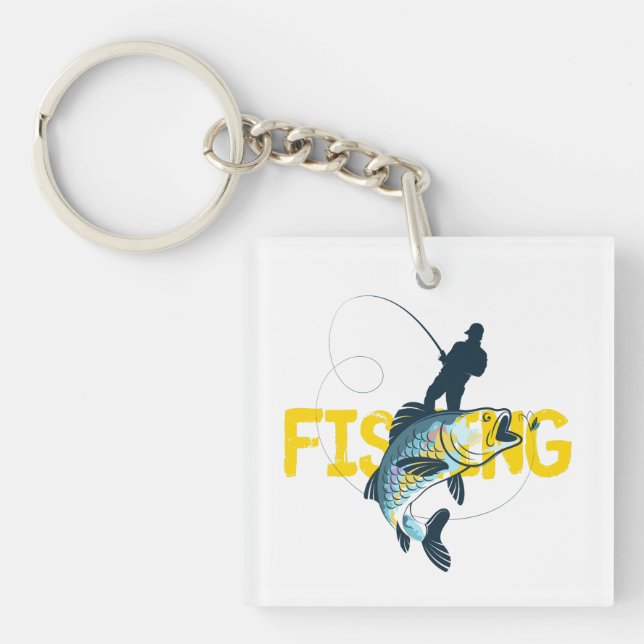 Porte-clefs Homme de pêche (Devant)