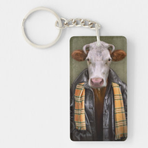 Porte-clefs Homme de vache