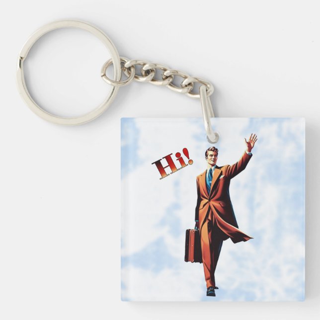 Porte-clefs Homme de voyage (Devant)