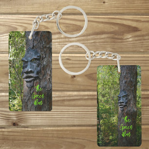 Porte-clefs Homme Vert Forêt Mystique Photographie de la Natur