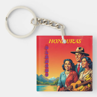 Porte-clefs Honduras OLANCHO Retro poster