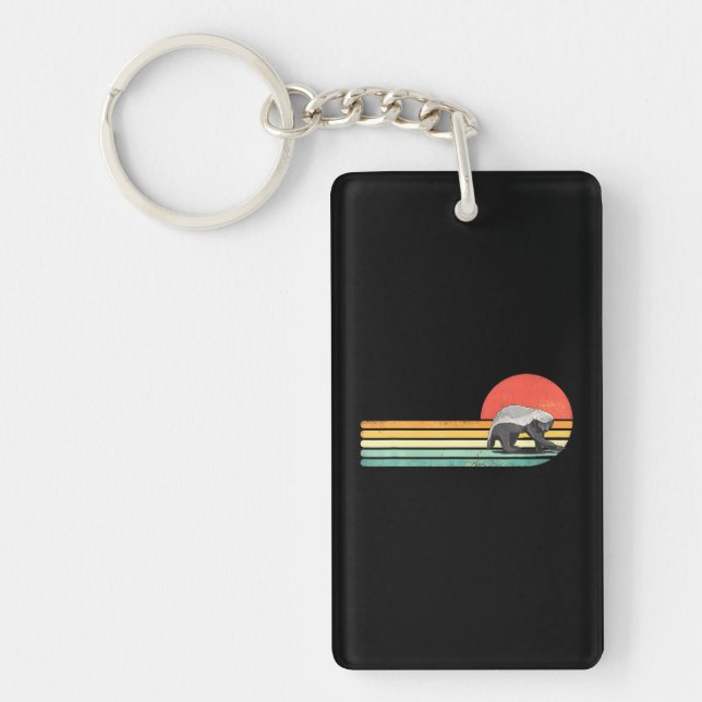 Porte-clefs Honey Badger Wild Animal Honey Badger Lover (Devant)