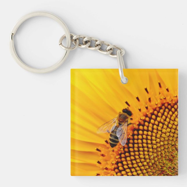 PORTE-CLEFS HONEY BEES (SUNFLOWER) (Devant)