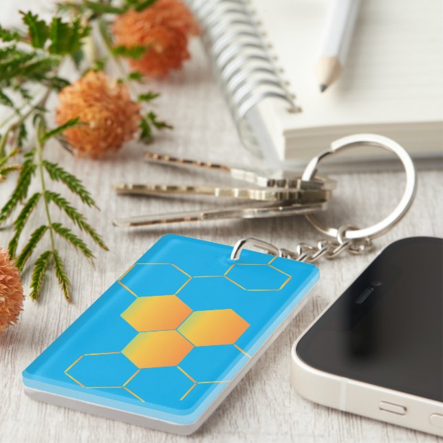 Porte-clefs Honeycomb Pattern Keychain (Devant droit)