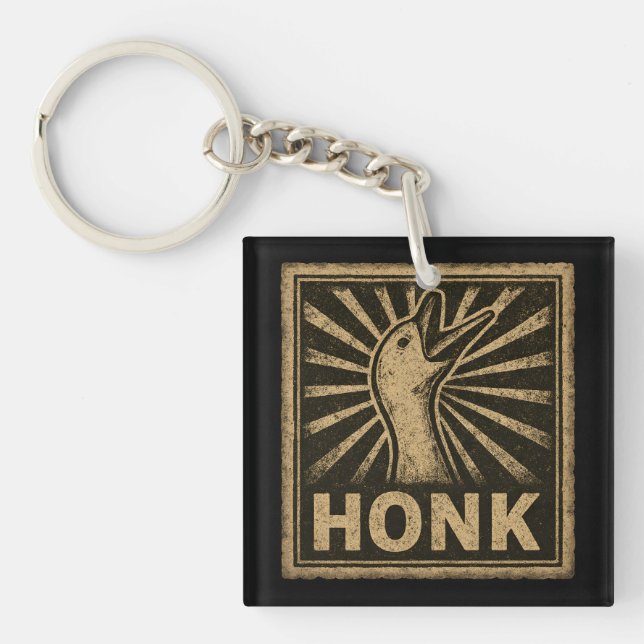 Porte-clefs Honk Goose Funny Duck Chicken Mème (Devant)