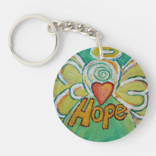 Porte-clefs Hope Guardian Angel Word Porte - clé personnalisé