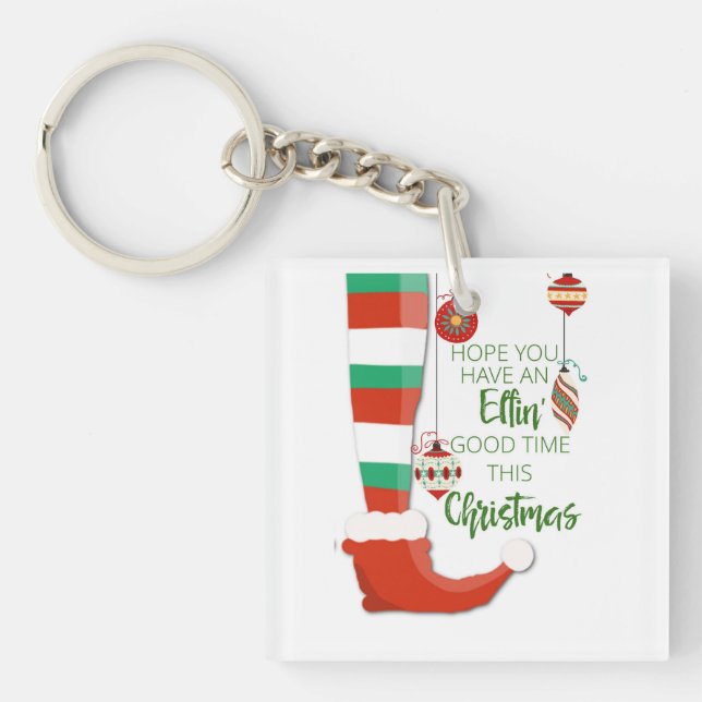 Porte-clefs hope you have an elfin good time this christmas (Devant)