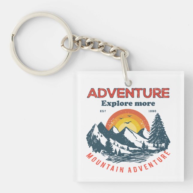 Porte-clefs Horizon aventure : Retro Mountain Expédition (Devant)