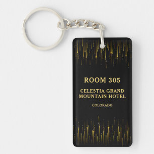 Porte-clefs Hôtel de luxe noir et or