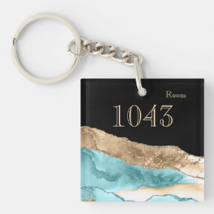 Porte-clefs Hôtel lodge chambre chambre clé marbre pierre or