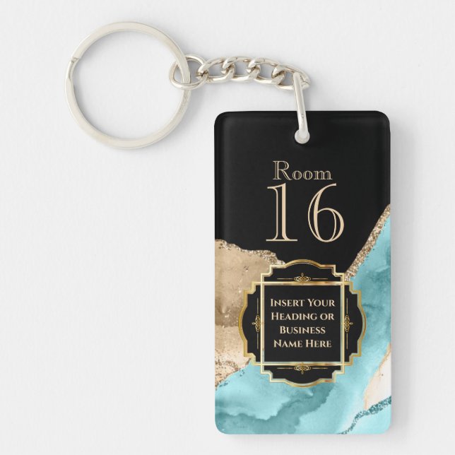 Porte-clefs Hotel lodge Resort chambre clé agode géode marbre (Devant)