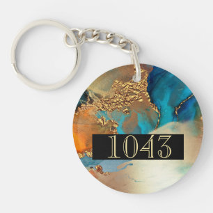 Porte-clefs Hôtel lodge resort DO-IT-YOURSELF marbre bleu dor