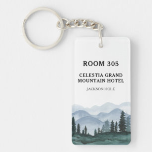 Porte-clefs Hôtel ou motel de la forêt de montagne