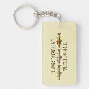 Porte-clefs Houmous "Si je ne pêche pas ..." Pêche à la mouche
