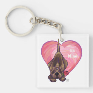 Porte-clefs Hound Dog Valentine's Day
