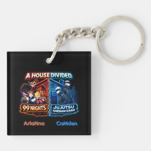 Porte-clefs House Divided 99 Nuits vs Jujutsu Shenanigans