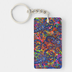 Porte-clefs Housse de chéquier à motif de chakra coloré mignon
