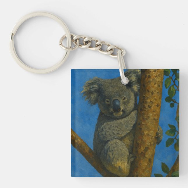 Porte-clefs Hugger d'arbre - Koala dans la canopée (Devant)