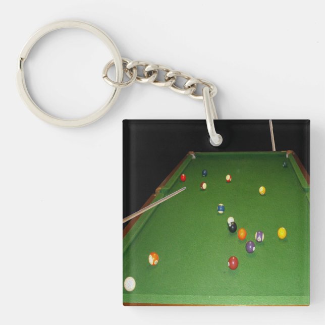 Porte-clefs Huile De Table De Huitième Ball Avec Boules Et Coe (Devant)