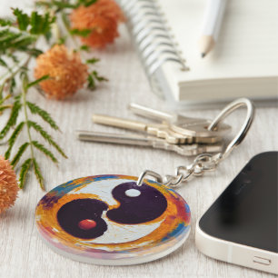 Porte-clefs Huile de Yin et Yang