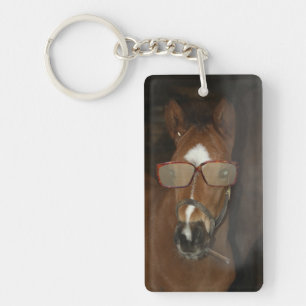 Porte-clefs Humoristique Cheval Foie Fumer Cigar Porte - clé